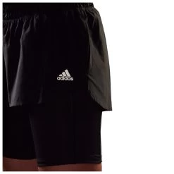 Adidas - Women's Reebok Identity 3-Bars Two-In-One - Running Shorts -Bergfreunde Shop adidas womens reebok identity 3 bars two in one running shorts detail 4
