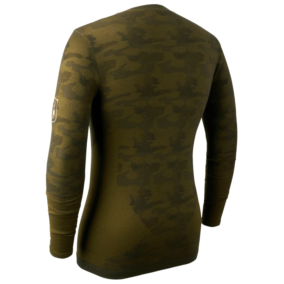 Deerhunter - Camou Wool Underwear Shirt - Merino base layer Deerhunter - Camou Wool Underwear Shirt - Merino Base Layer -Bergfreunde Shop deerhunter camou wool underwear shirt merino base layer detail 2