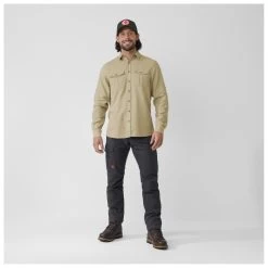 FJÄLLRÄVEN Fjällräven - Övik Travel Shirt L/S - Shirt -Bergfreunde Shop fjaellraeven oevik travel shirt l s shirt detail 3