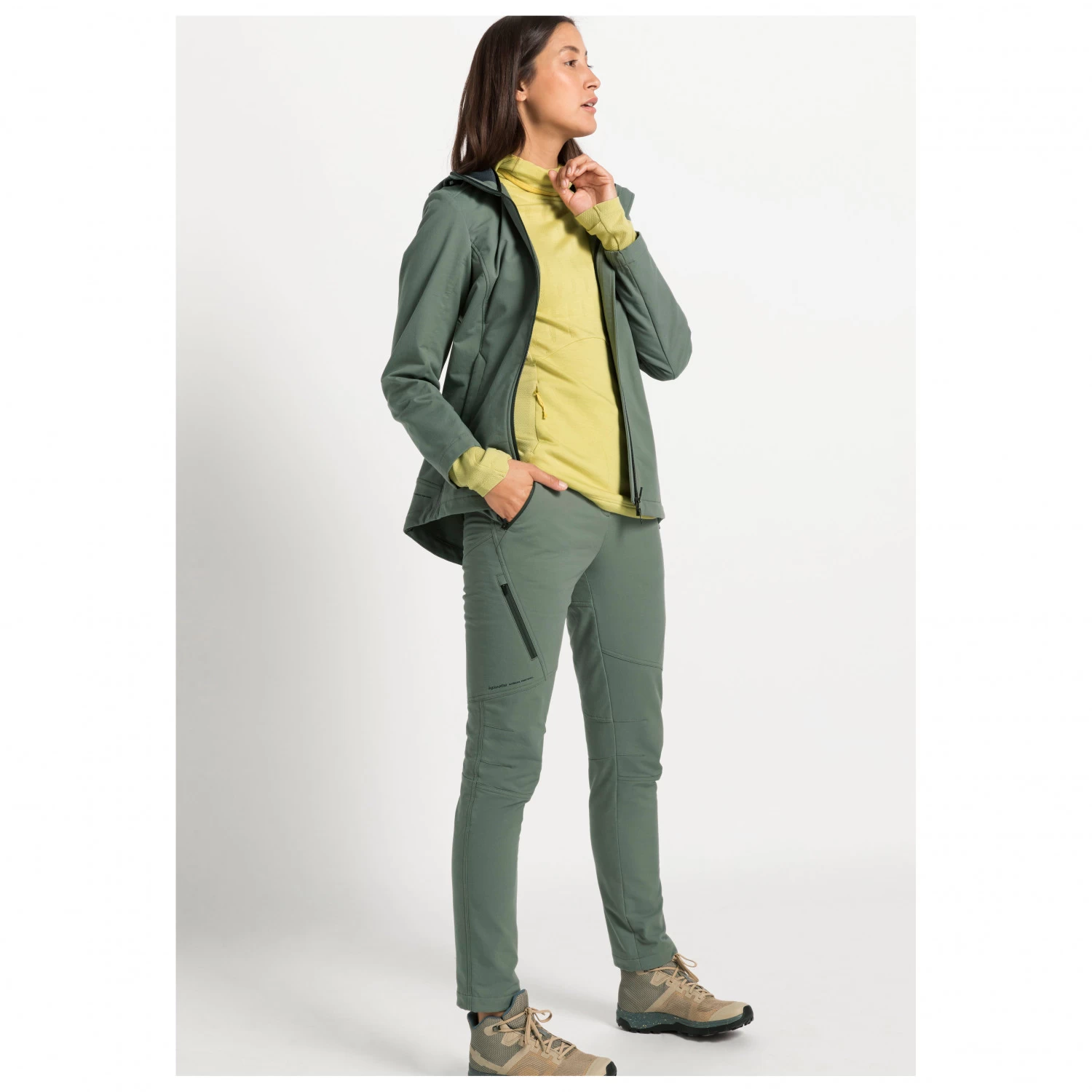 hessnatur - Women's Organic Cotton Softshell Pants Slim Fit - Walking trousers Hessnatur - Women's Organic Cotton Softshell Pants Slim Fit - Walking Trousers -Bergfreunde Shop hessnatur womens organic cotton softshell pants slim fit walking trousers detail 3