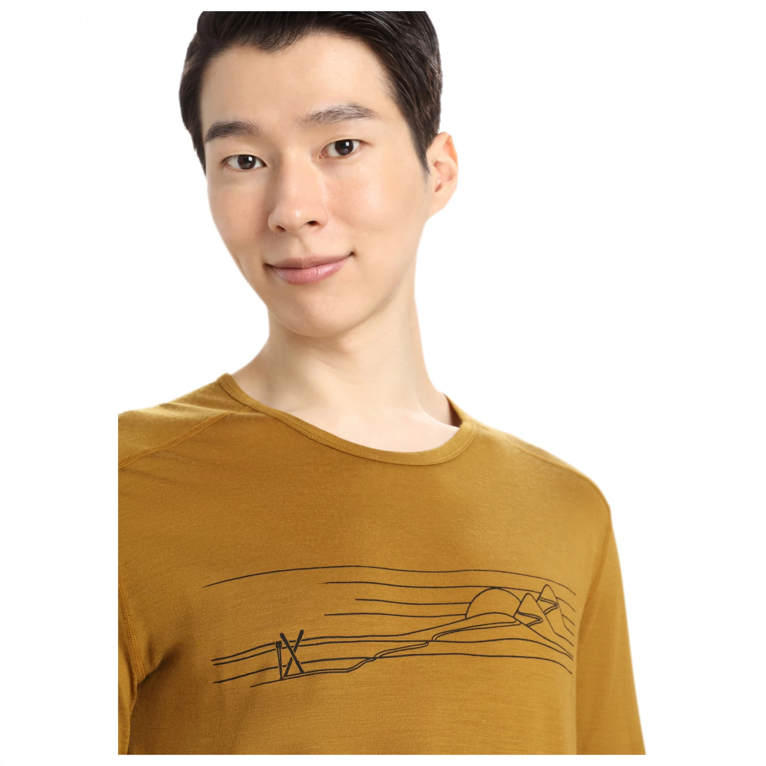 Icebreaker - 200 Oasis L/S Crewe Ski Stripes - Merino base layer Icebreaker - 200 Oasis L/S Crewe Ski Stripes - Merino Base Layer -Bergfreunde Shop icebreaker 200 oasis l s crewe ski stripes merino base layer detail 5