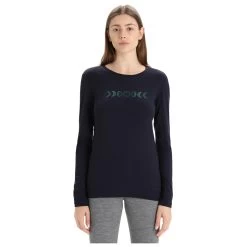 Icebreaker - Women's 200 Oasis L/S Crewe Moon Phase - Merino Base Layer 4 Icebreaker - Women's 200 Oasis L/S Crewe Moon Phase - Merino Base Layer -Bergfreunde Shop icebreaker womens 200 oasis l s crewe moon phase merino base layer detail 3