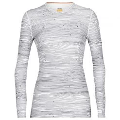 Icebreaker - Women's 200 Oasis L/S Crewe Ski Tracks - Merino Base Layer -Bergfreunde Shop icebreaker womens 200 oasis l s crewe ski tracks merino base layer bf 1