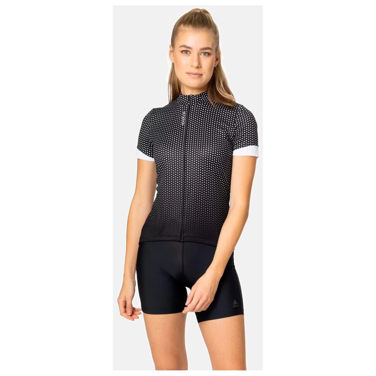 Odlo - Women's T-Shirt S/U Collar S/S FZ Essential Print - Cycling jersey Odlo - Women's T-Shirt S/U Collar S/S FZ Essential Print - Cycling Jersey -Bergfreunde Shop odlo womens t shirt s u collar s s fz essential print cycling jersey detail 3