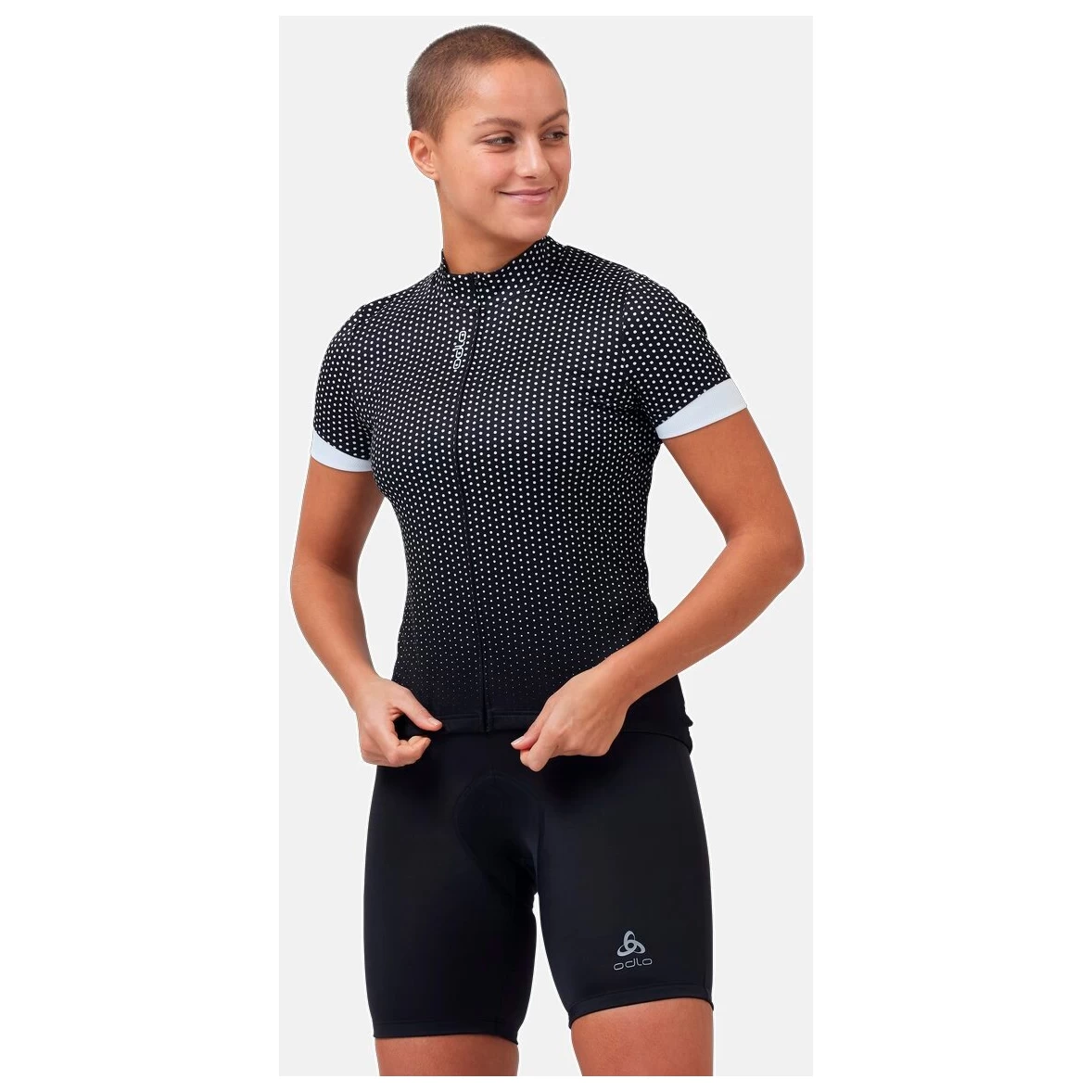 Odlo - Women's T-Shirt S/U Collar S/S FZ Essential Print - Cycling jersey Odlo - Women's T-Shirt S/U Collar S/S FZ Essential Print - Cycling Jersey -Bergfreunde Shop odlo womens t shirt s u collar s s fz essential print cycling jersey detail 4